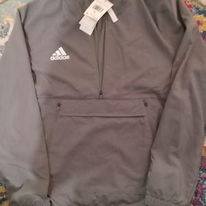 Adidas Aeroready Grey Windbreaker with pocket. Unisex